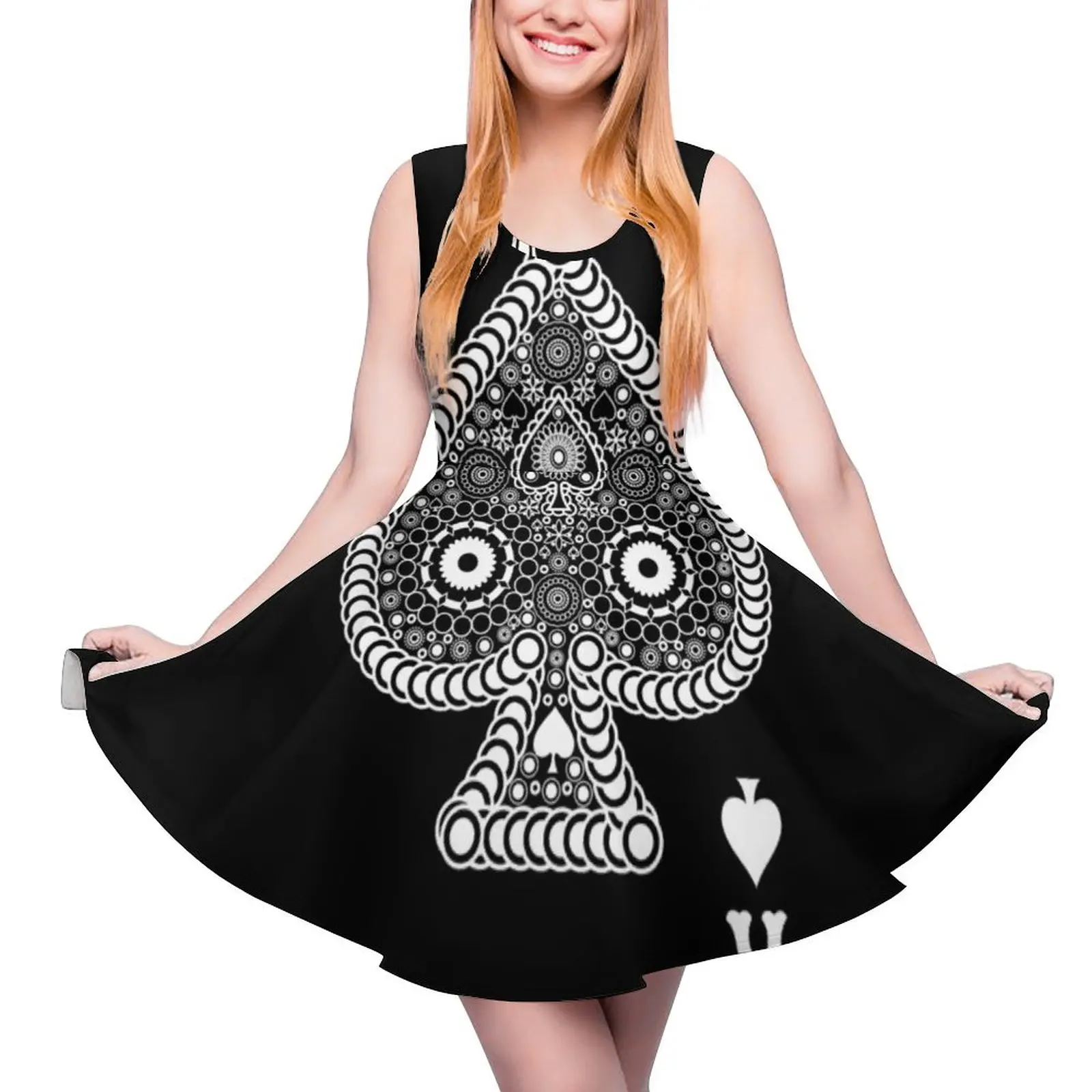 

Stylish Ace of Spades Sleeveless Dress summer women"s dress 2024 long dress women summer evening women