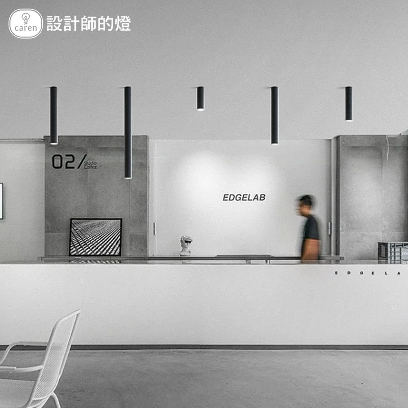 Simple and modern hallway lights, hallway entrance clothing store, LED ceiling mounted spotlights, cylindrical tube lights