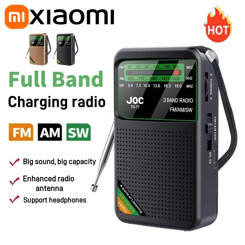 

Xiaomi Full Band Radio Portable Radio Am Fm Sw Multi-function Radio Excellent Reception Transistor Radio With Loud Speaker