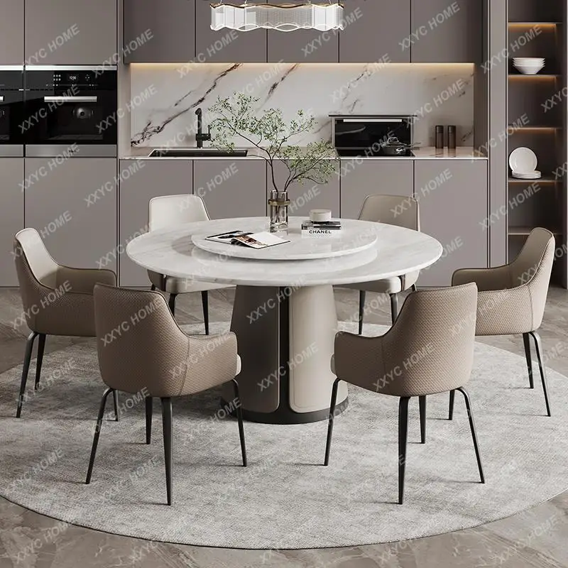 XX Natural marble round high-end Italian modern simple household small apartment round table