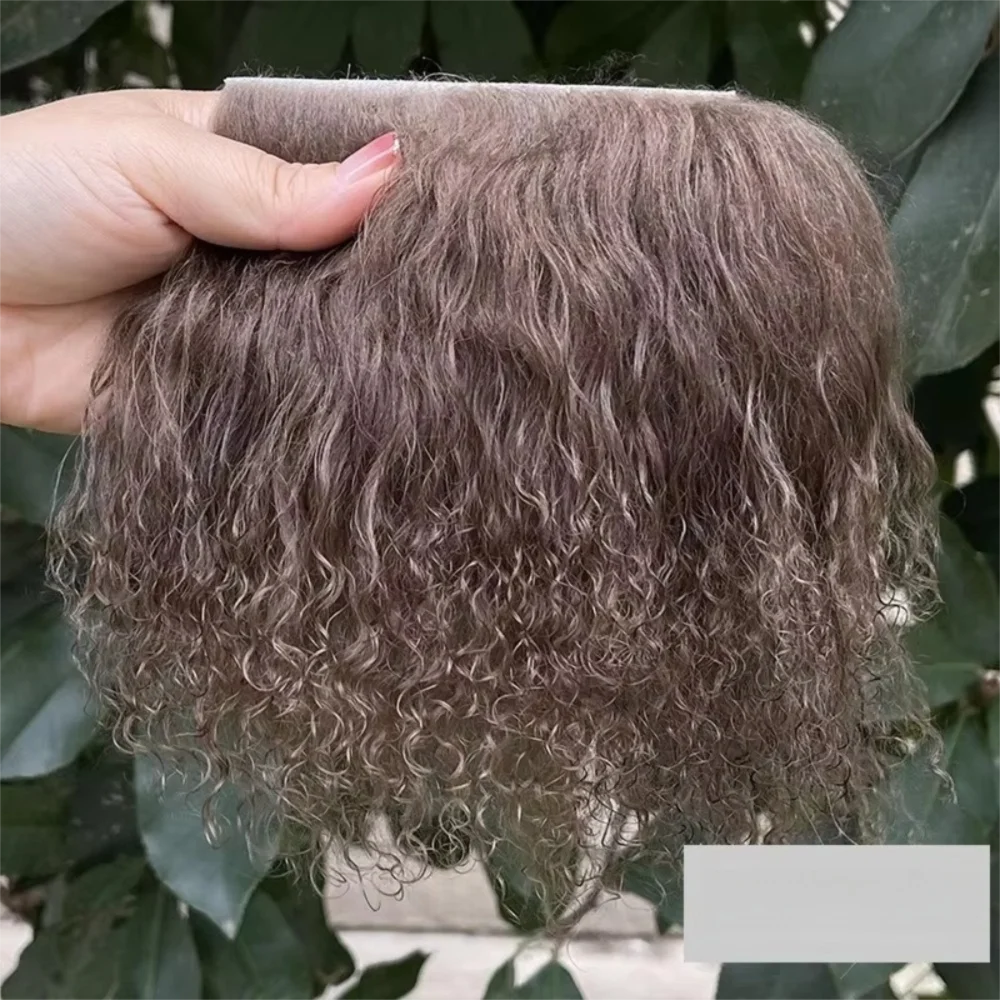 Mongolei Pelz Schaffell Wolle Extensions Haar Reihe Lockige Textur Lockige Haar Extensions Langlebig Lammfell Pelt Puppe Spielzeug Zubehör