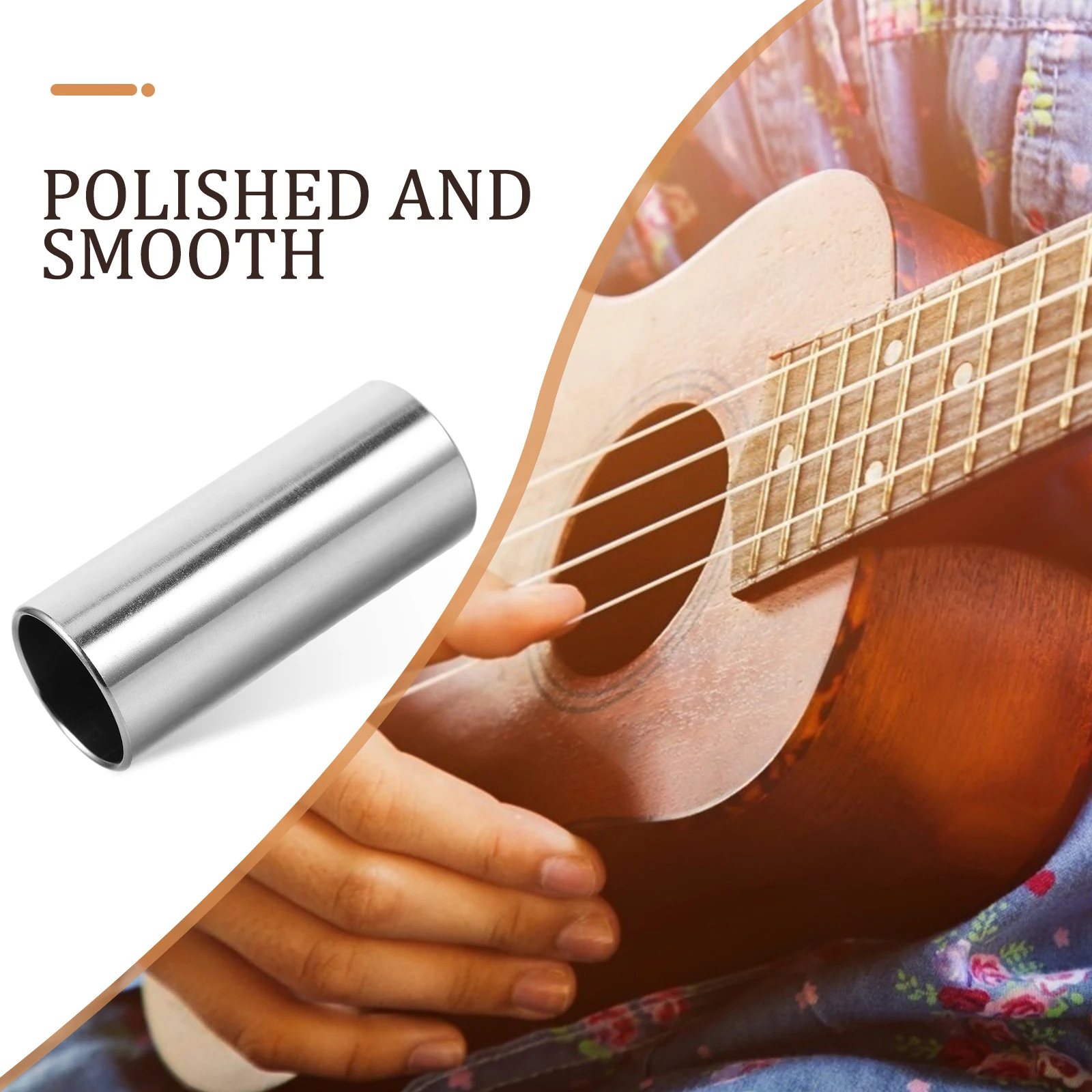 

60Mm Electric Finger Slide For Acoustic Metal String Durable Stainless Steel Resonant Tone Professional Guitar Accessories