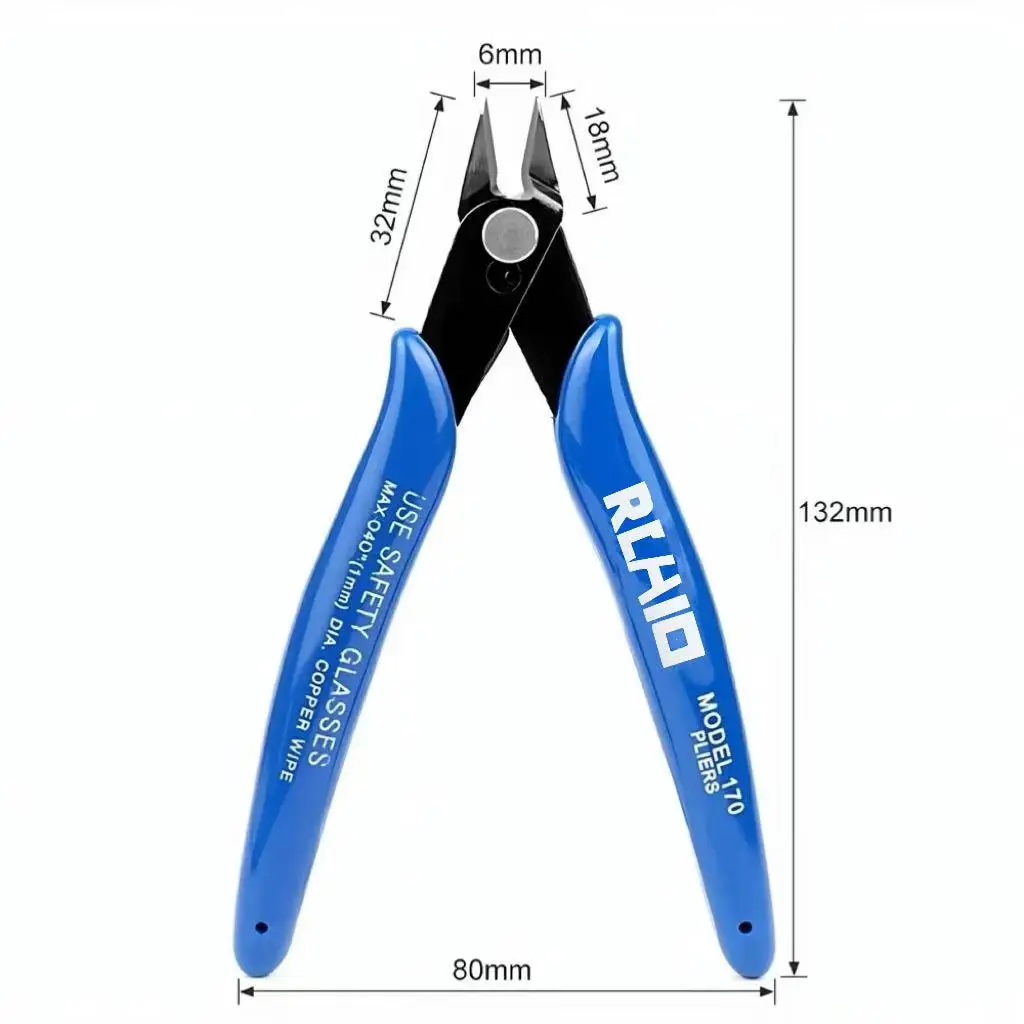 1/2pcs PLATO 170 Wishful Clamp DIY Electronic Diagonal Pliers Side Cutting Nippers Wire Cutter 3D Printer Parts Hand Tools Jaw