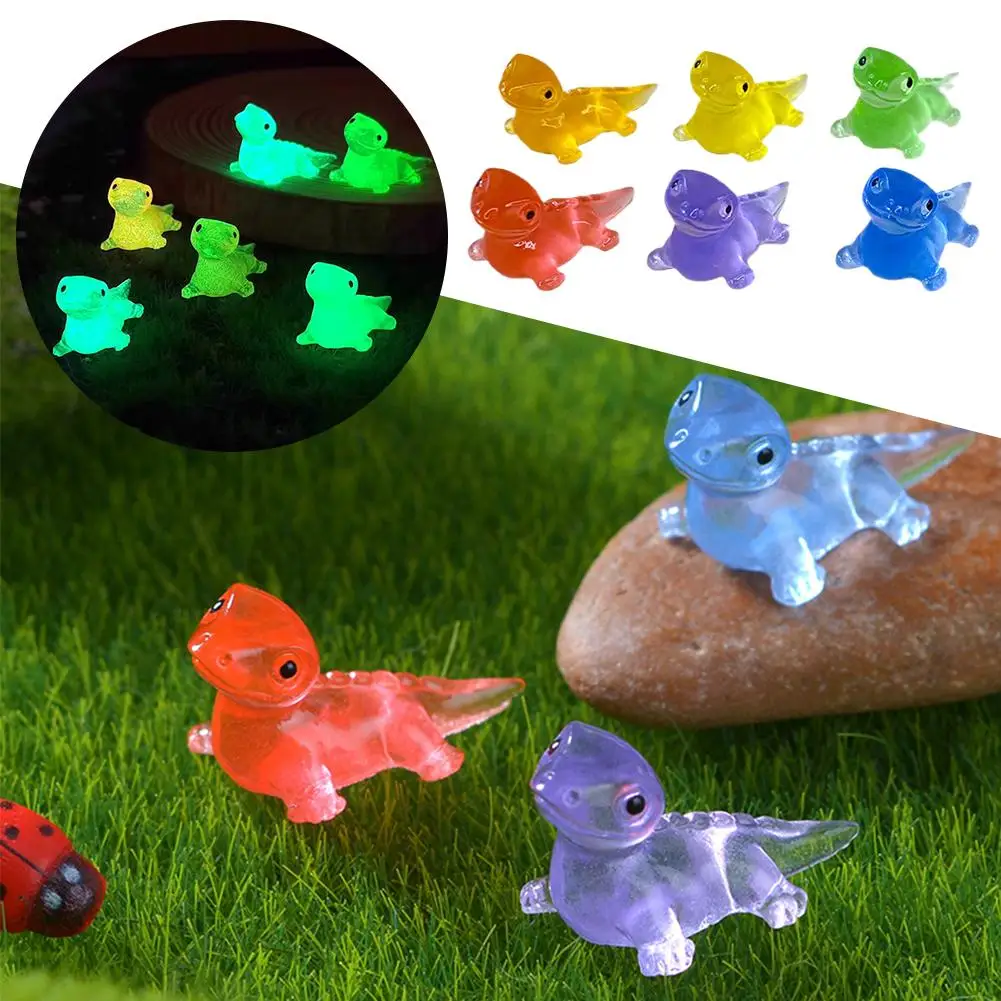 Ornamenti colorati lucertola luminosa 10 pezzi Colore casuale a bagliore Accessori Vivarium Lucertola Animali Kawaii Mini lucertole scuri C2v2