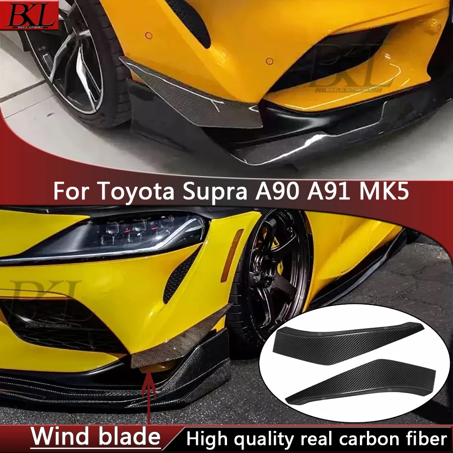 

For Toyota Supra A90 A91 MK5 2019-2022 Carbon fiber wind knife fog lamp air vent decorative strip Modified and upgraded body kit
