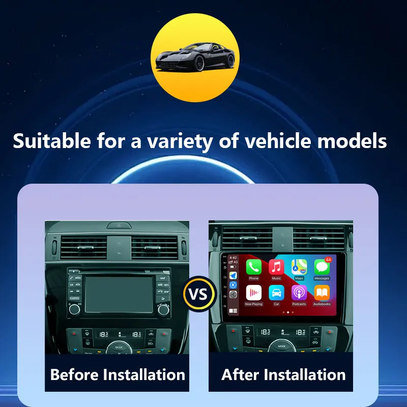 9 inch for Nissan Pulsar 6 NB17 2014 - 2018 Android 15 Wireless CarPlay Car Radio Video Multimedia Player GPS Navi DSP Stereo 4G
