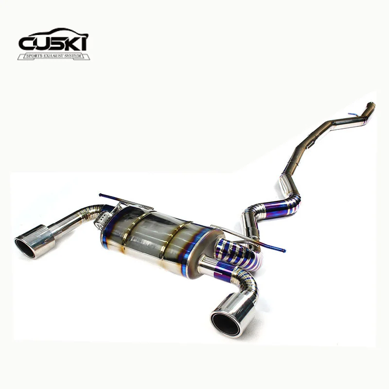 Polished Stainless Steel Exhaust Muffler for BMW 320i/328i/330i F30/F35/N20/B48/G20 Catback Exhaust Car Exhaust Systems