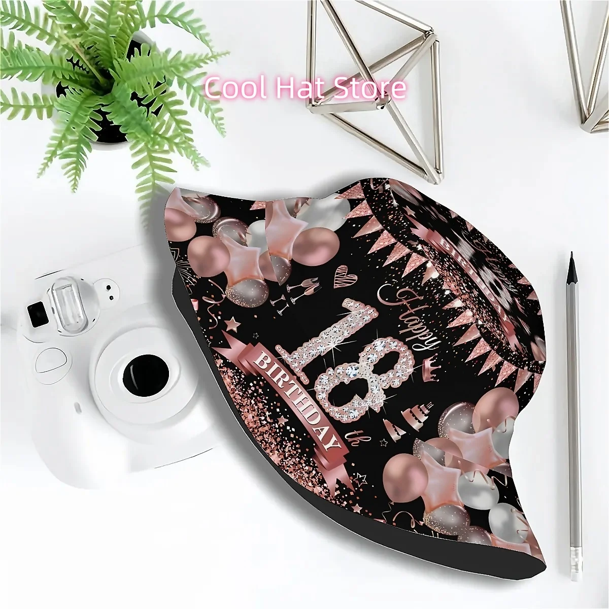 Unisex Printed Fisherman Hat with an 18Th Birthday Design, a Trendy Accessory That Adds a Playful Touch, Perfect for Outdoor Act