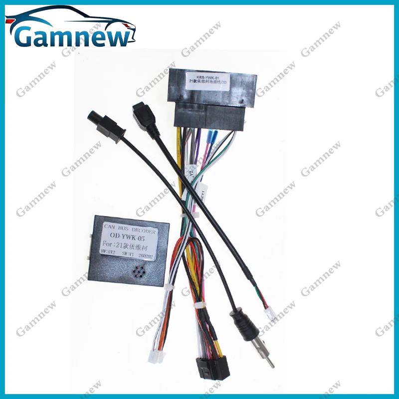 Car 16pin Wiring Harness Adapter Canbus Box Decoder Android Radio Power Cable For Iveco Daily 2021+
