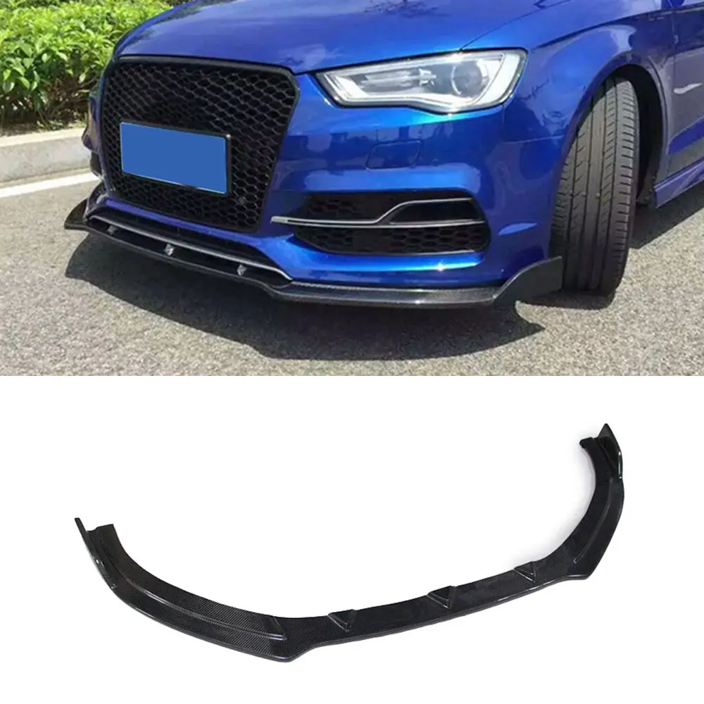 

VACOMUL Carbon Fiber Front Bumper Lip Spoiler for Audi A3 Sline S3 Sedan 4 door 2014 2015 2016 Car Styling