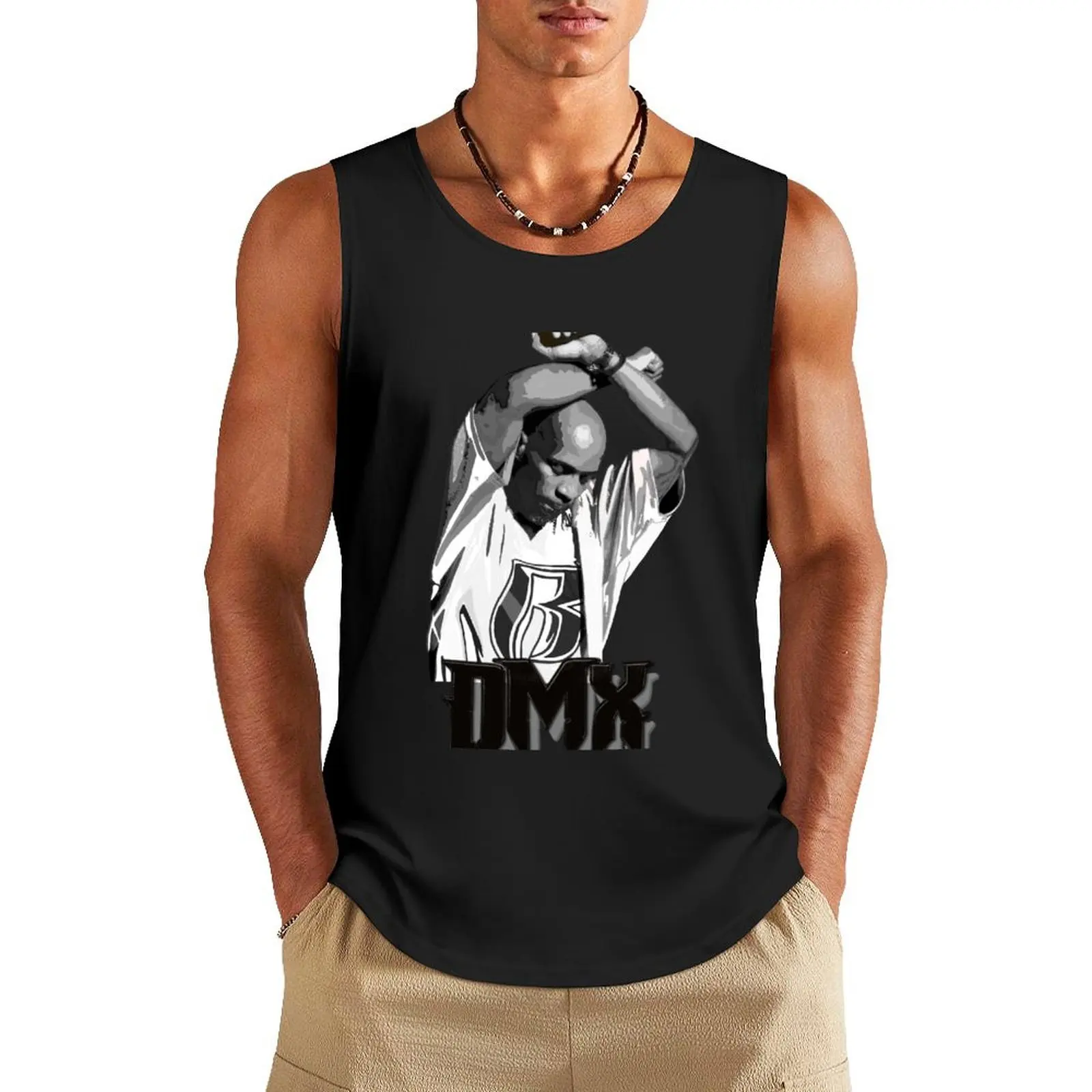 

DMX Rapper Digital art ( Black ) | Rip DMX ( Earl Simmons ) Tank Top Working vest Men's summer vest