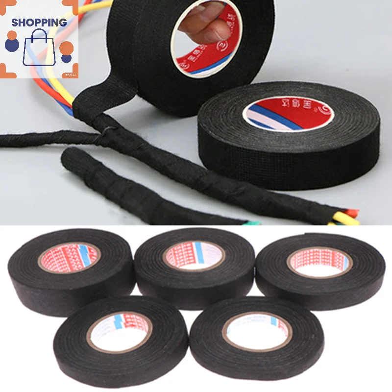 15mm Heat-resistant Flame Retardant Tape Adhesive Cloth Tape For Car High Temperature Wire Harness Cloth Tape Automotive Cable