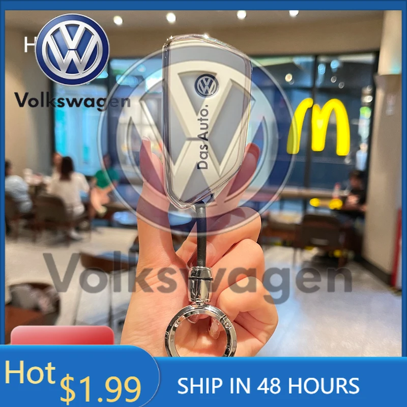 

For VOLKSWAGEN VW 3 Buttons TPU Car Smart Remote Key ase Cover Protector Holder Shell For VW Volkswagen Golf 8 MK8 Leon Keychain