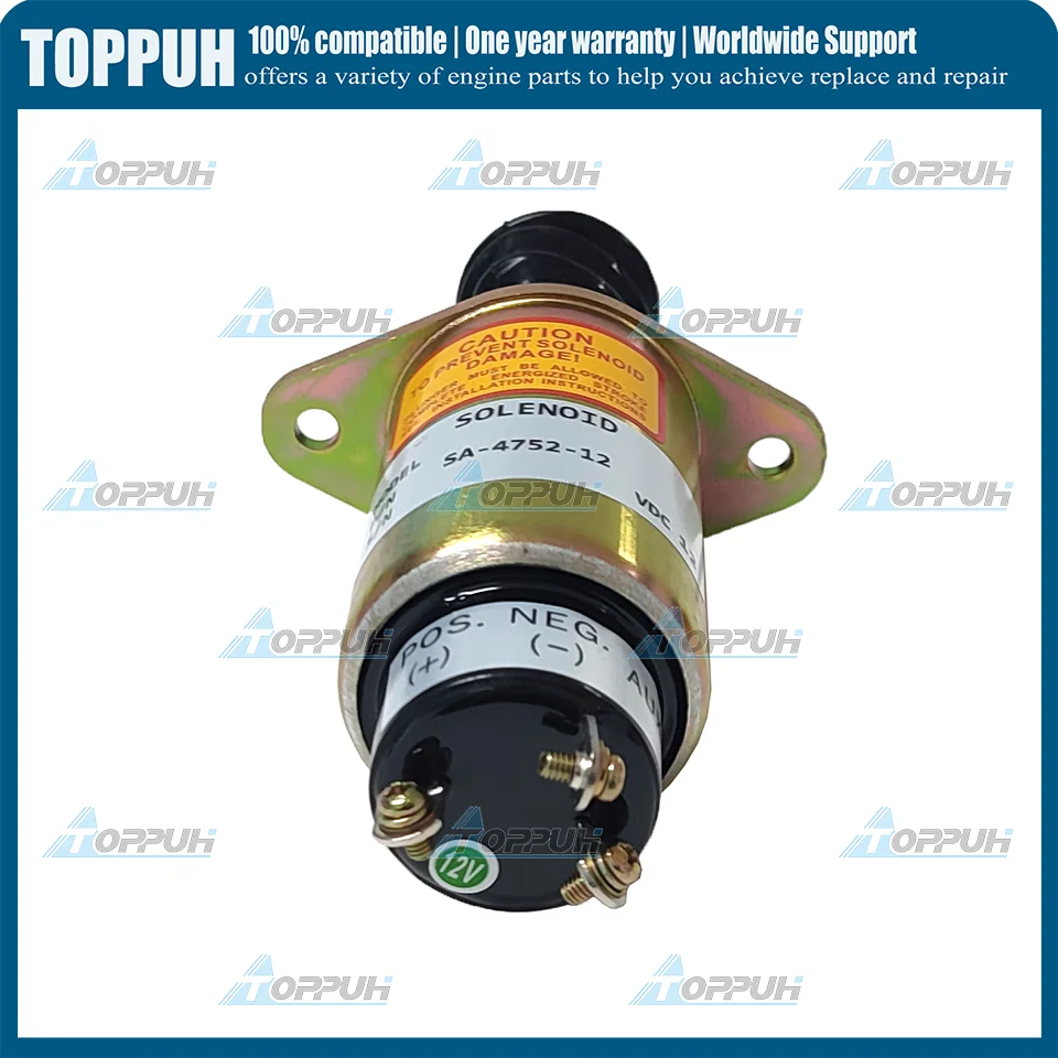 12V Fuel Shut Off Solenoid Valve SA4752-12 SA-4752-12 2003-12S7U1B2A For Woodward 3 terminals