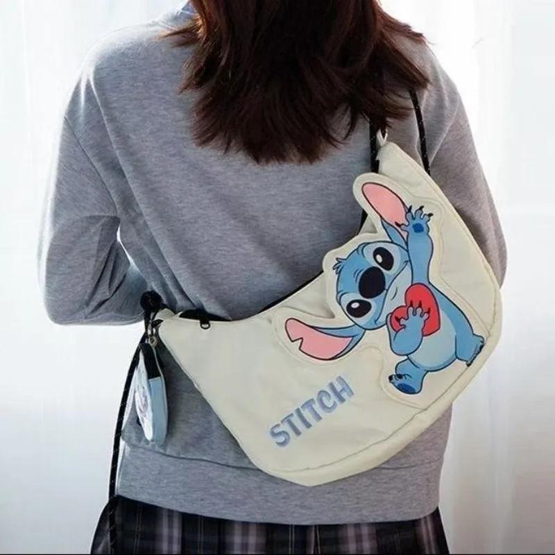 

Сумка на плечо Disney Stitch для женщин, милая сумка через плечо, большая вместительная легкая портативная роскошная дизайнерская сумка и сумка