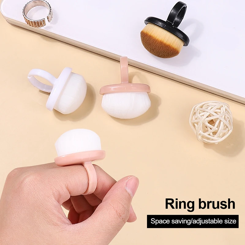 

Nails Art Dust Brush Buckle Brush Oval Gel Dust Cleaning Make Up Ring-shaped Brush Manicure Tools