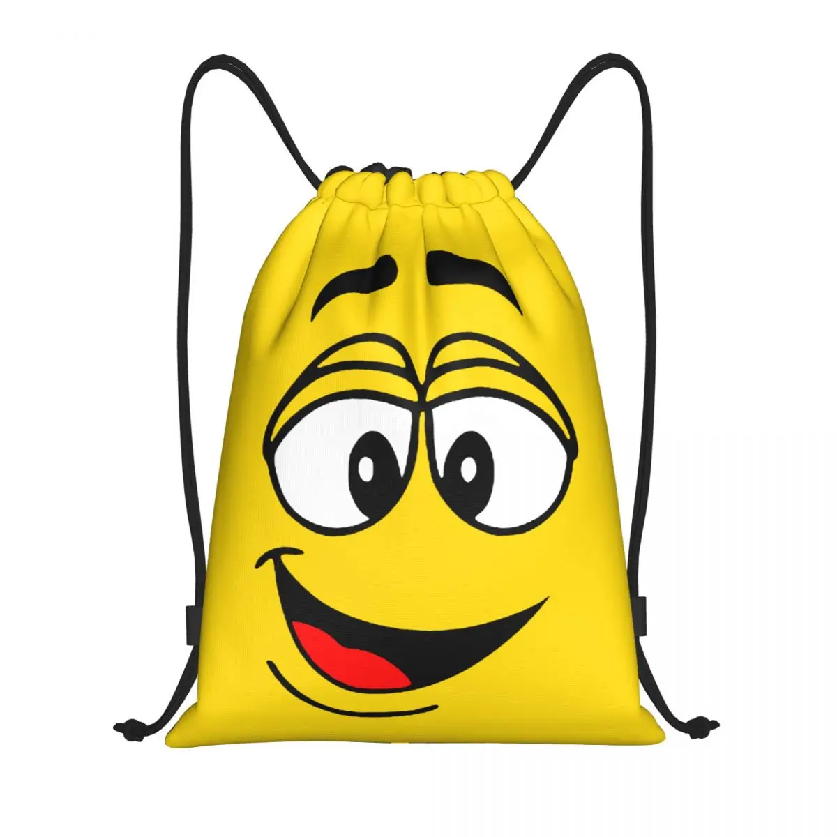 Cartoon Chocolate Yellow Candy Faces Drawstring Backpack Women Men Sport Gym Sackpack Portable Training Bag Sack