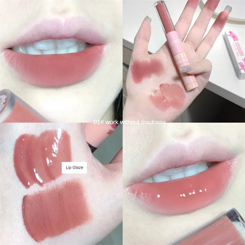 Heallor Spiegel Lippenstift helle Farben nicht leicht zu kleben Tasse Lippen schlamm Schönheit charmante und lebendige Farben Make-up-Set Durchbruch f