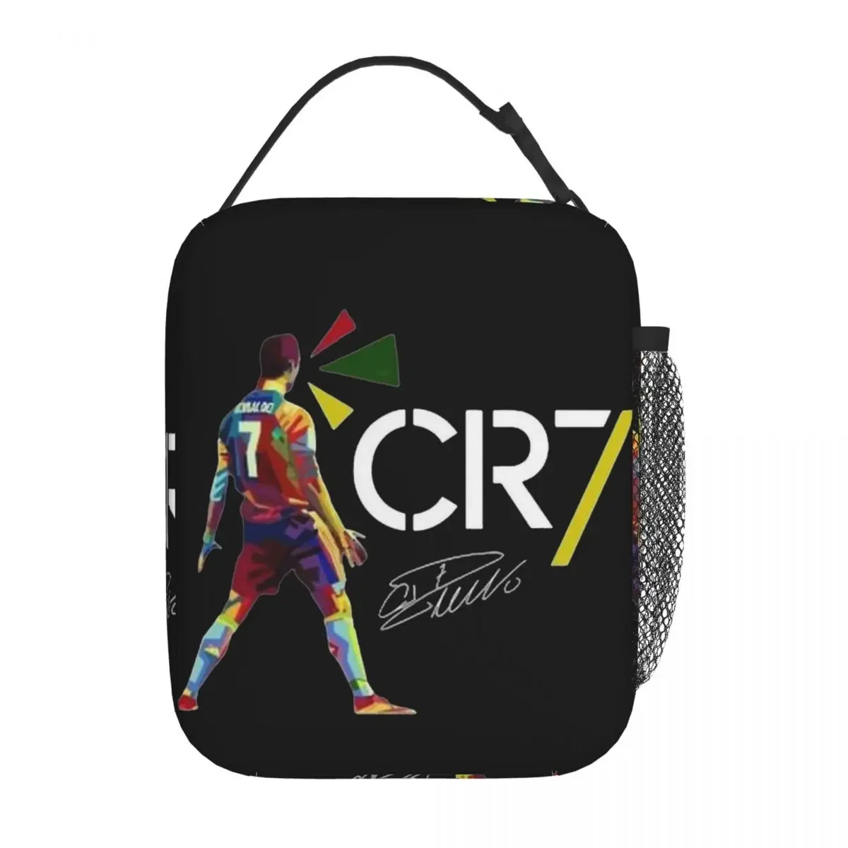 Cr7 Cristiano Ronaldo Signature Thermal Insulated Lunch Bag for Picnic Football Portable Box Men Women Cooler Thermal Lunch Box