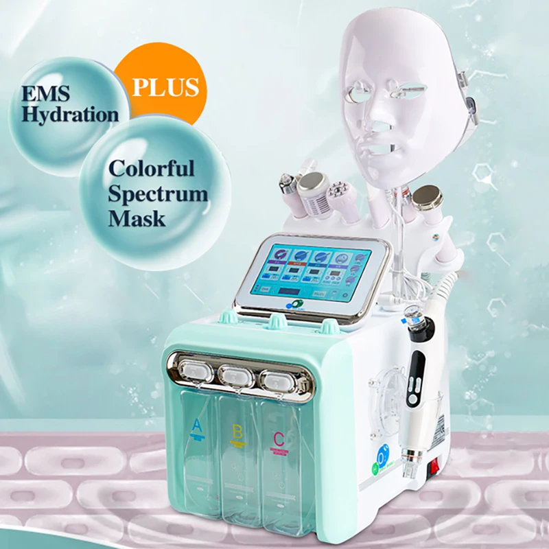 Diamond Microdermabrasion Oxygen Facial Diamond Machine 8 In 1 Facial Led Mask pdt therapy