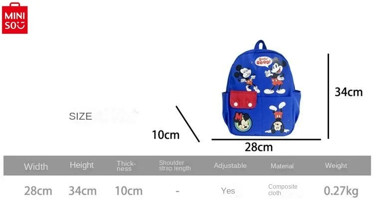 MINISO 2024 nowy śliczny maluch kaczor Donald Mickey nadruk kreskówkowy plecak dla studentów podróżna modna torba do przechowywania o dużej