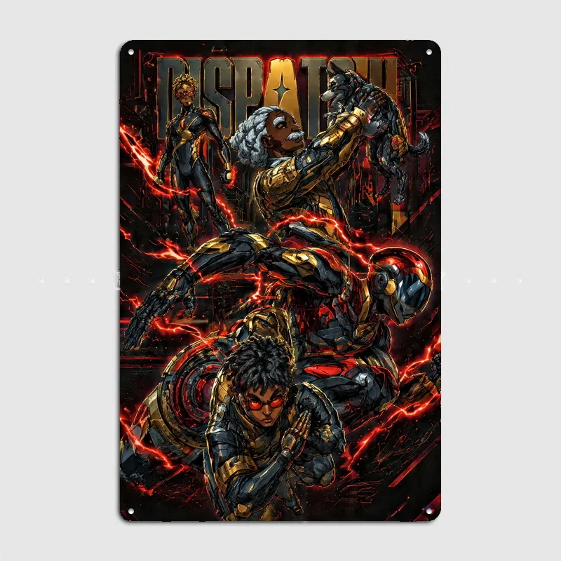 Cyberpunk Dispatch Team Poster Metal Sign Bedroom Indoor Outdoor Home Decor Bar Custom Posters Wall Room Decorations