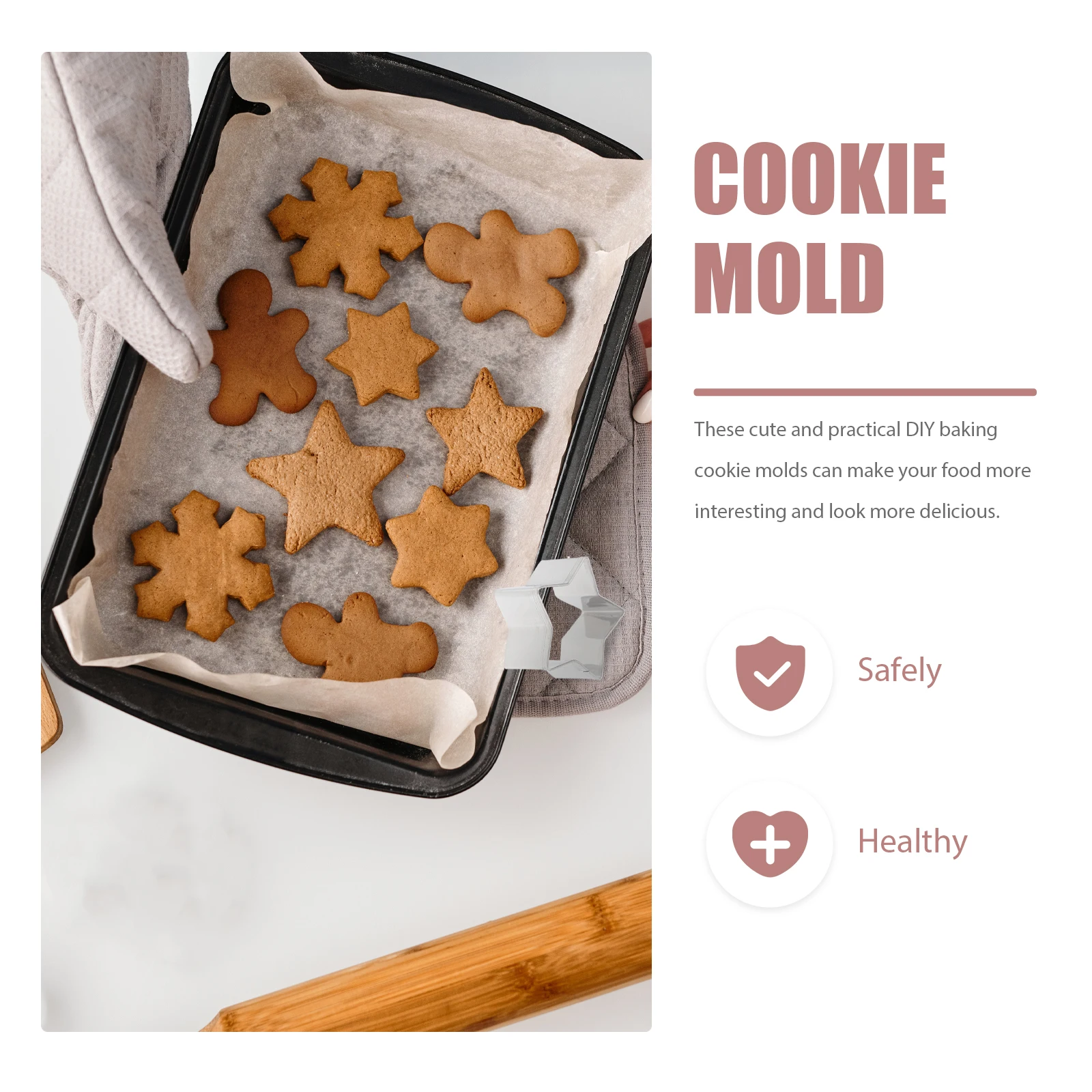 

Biscuit Mold Cookie Molds Stainless Steel Baking Tools Fondant Cake Mousse Supplies Reusable Easy DIY