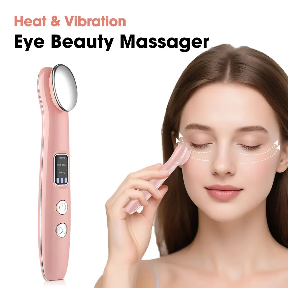

Heated Vibration Eye Beauty Device 3 Modes Cleaning Massage Soothing Dark Circles Fine Lines Skin Care Tool Electric Instruments