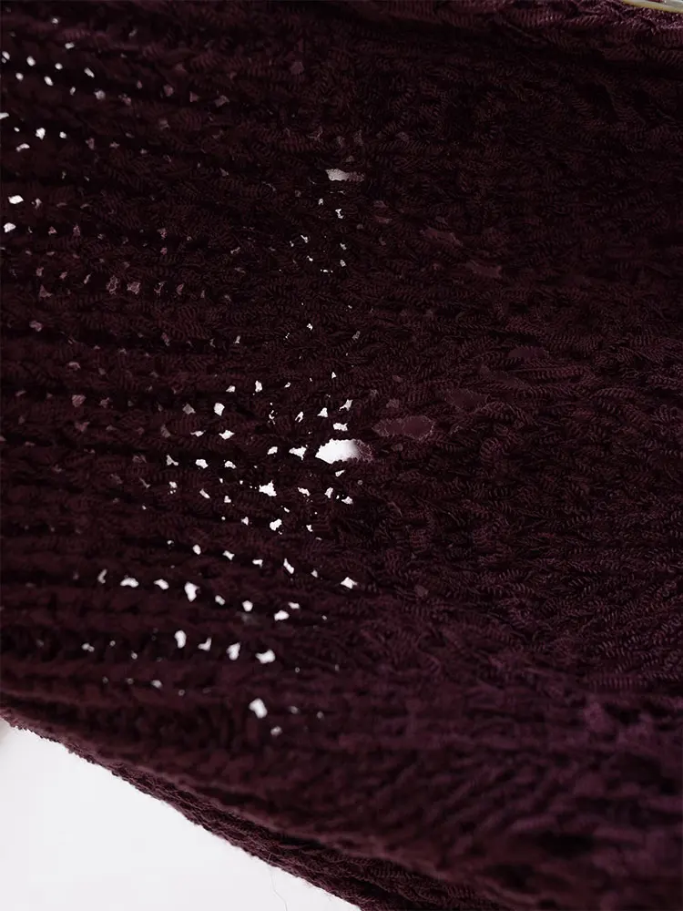 TFAFXY 2025 Damski Kardigan Dzianinowy Nowa Moda Swetry z Siateczki Płaszcz Damski Casual Elegancki Jednorzędowy Płaszcz ﻿ ﻿ ﻿ ﻿