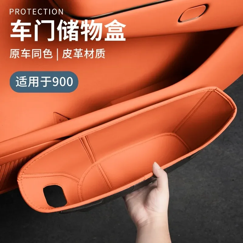 

For Lynk&Co 900 LK900 Leather Door Storage Box Organize Car Interior Decoration Modified Supplies Accessories