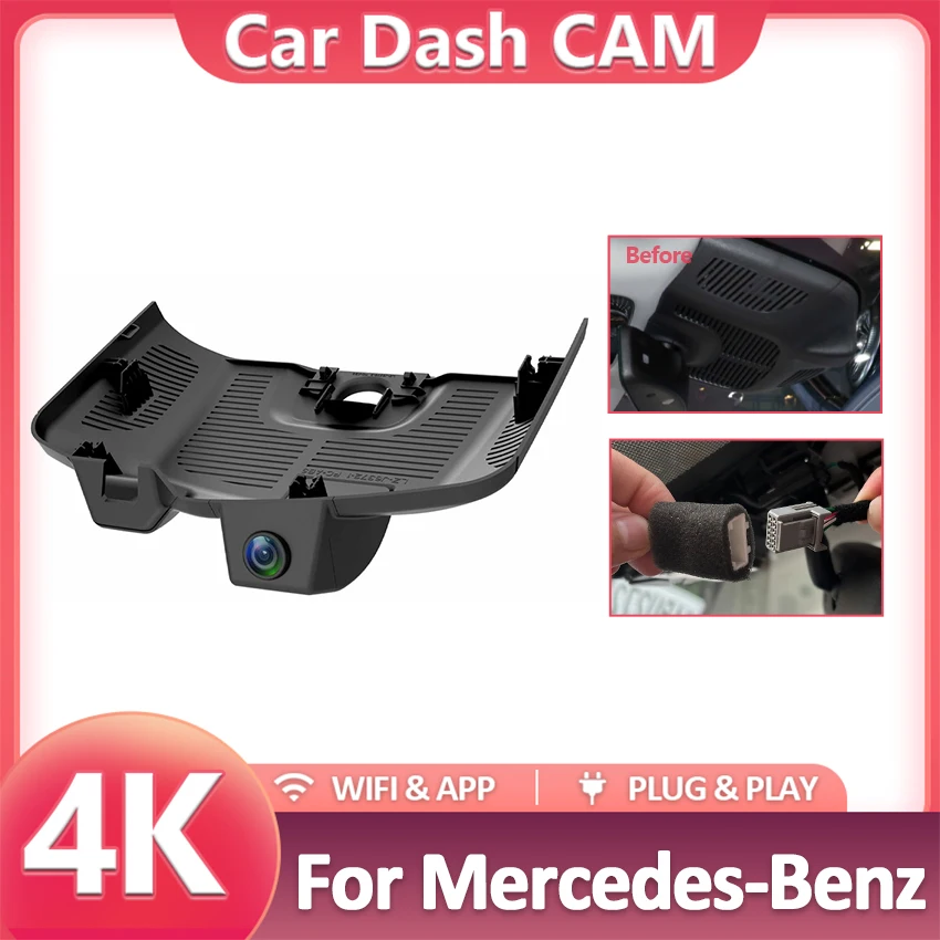 

Новинка! Автомобильный видеорегистратор с Wi-Fi, видеорегистратор для Mercedes-Benz EQS 580 450+ EQS580 EQS450+ 2021-2025, 4K 2160P, видеорегистратор для EQS