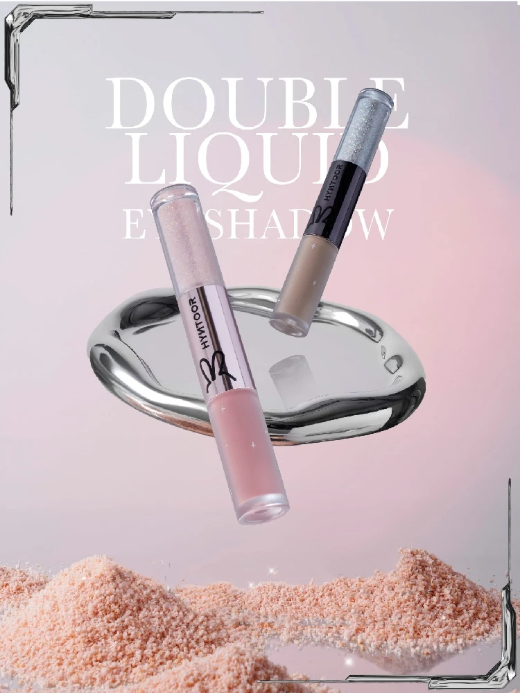 Hyntoor flüssiger Lidschatten matt Glitter feiner Diamant erfrischen doppelte Textur Effekt Lidschatten aufhellen Make-up Kosmetik