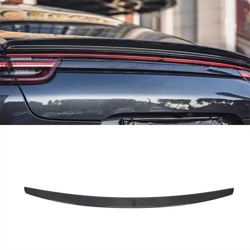 

Для Porsche Panamera 971 2017-2019, настоящее сухое хвостовое крыло из углеродного волокна, задняя губа багажника, автомобильные аксессуары, комплект спойлера для ремонта украшения