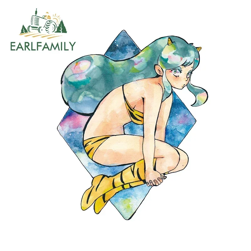 EARLFAMILY 13 cm x 10,4 cm für sexy Anime, feine SUV-Autoaufkleber, Persönlichkeit, kreativ, wasserdicht, Okklusion, Kratzer, Waifu-Aufkleber