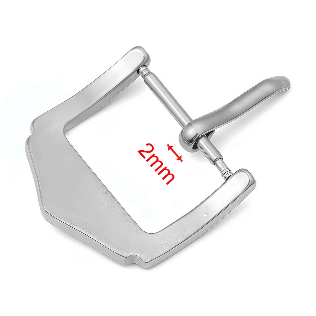 مشبك ساعة 304L الفولاذ المقاوم للصدأ الساعات زر دبوس المشبك ل حزام (استيك) ساعة استبدال مشبك 16/18/20/22 مللي متر ساعة اكسسوارات #5