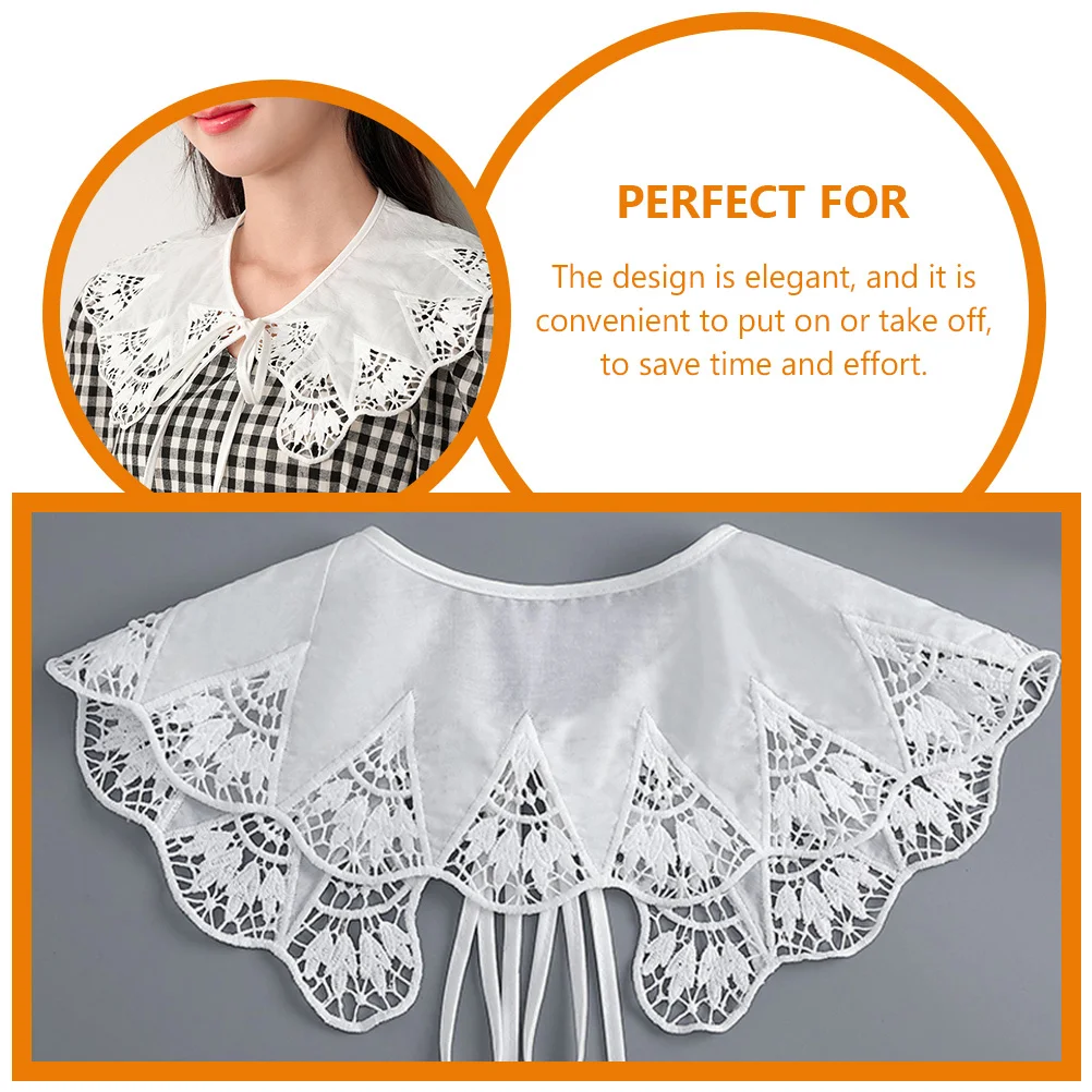 

Sun Protection Shawl Chiffon Fake Collar For Women Detachable Blouse Neckline Fashion Lightweight Spring Autumn Winter