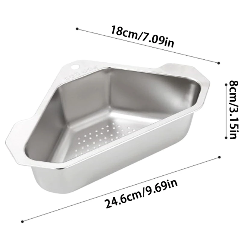 Multi-functional Kitchen Triangular Sink Strainer Fruit Vegetable Drainer Rack Sink Filter Shelf Drain Baskets Tools