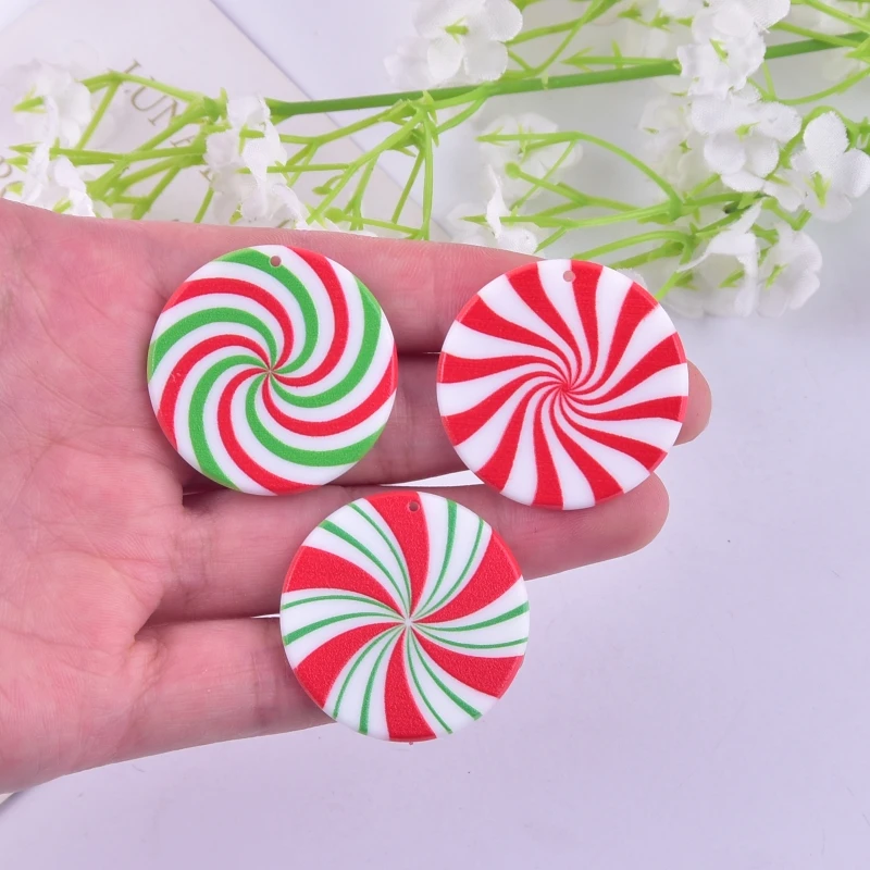 Mix 10pcs/pack Christmas Colorful Candy Acrylic Charms for Earring Necklace Jewelry DIY Making