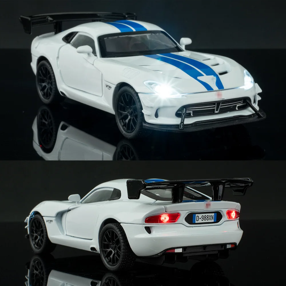 

1:32 Dodge Viper, модель автомобиля из сплава, игрушка, имитация металла, литая под давлением модель, украшения, коллекция подарков на день рождения для детей