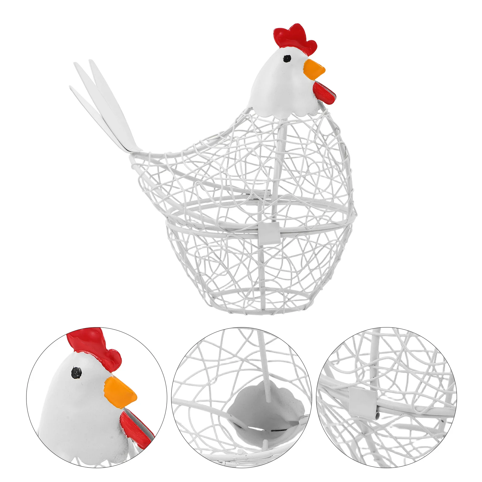 Kitchen Egg Basket Golden Wrought Iron Wire Mesh Storage Container For Fresh Eggs Fruits Vegetables Organizer Countertop
