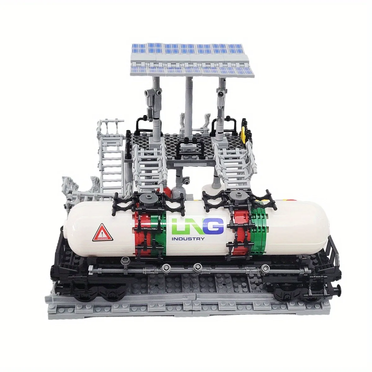 Set di mattoni da città Set di blocchi di costruzione di modello di laboratorio di gas naturale, giocattolo di costruzione di architettura avanzata ad alta difficoltà