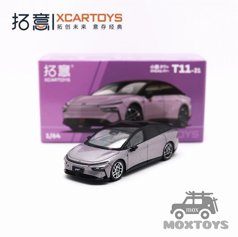 

Xcartoys 1:64 XPENG P7 + серебристо-серый T11-21 литая под давлением модель автомобиля в подарок