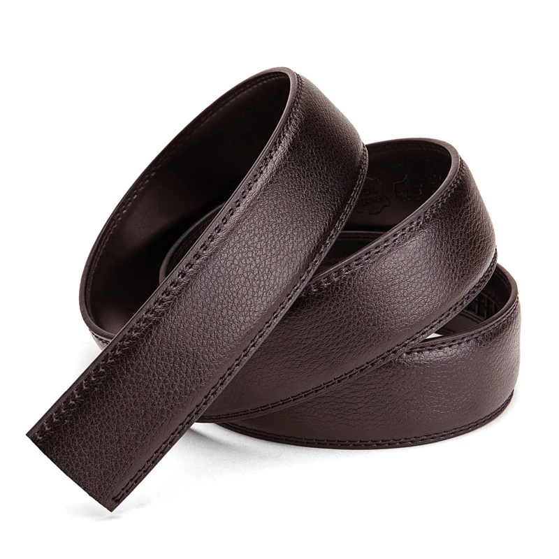 Echtes Leder Hochwertiger Rindsledergürtel ohne Schnalle DIY Herrengürtel Modische Herrengürtel ohne Schnalle Geeignet für Daile Wear – Detail 2