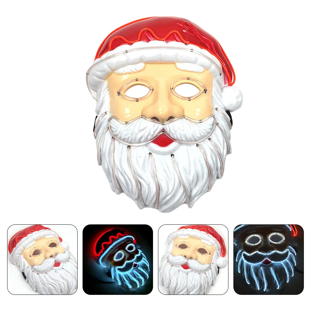 

Santa Claus Luminous Creative Glowing Christmas Mask For Party Festival Decoration Performance Mask Prop Design Safe For