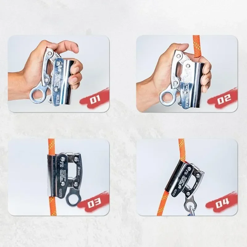 Self‑Locking Alloy Steel Carabiner Quickdraw Rope Grab Heavy‑Duty Fall Protection Safety Gear for Climbing Aerial Work Outdoor