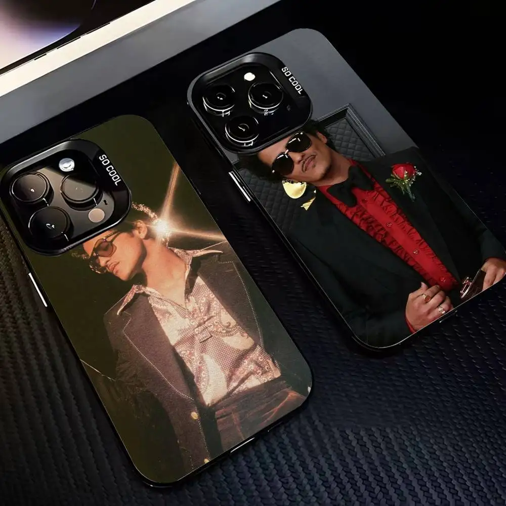 

Pete B-Bruno M-Mars PBM Phone Case For iPhone 17,16,15,14,13,12,11 Plus,Pro Max,XS,Colorful Silver Black Cover