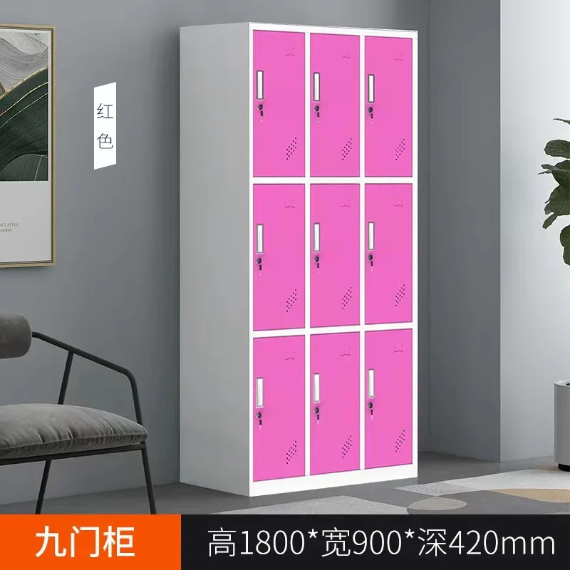 Hot Sale Customized Metal Locker Cabinet School Luggage 9 Door Small Box Steel Lockers