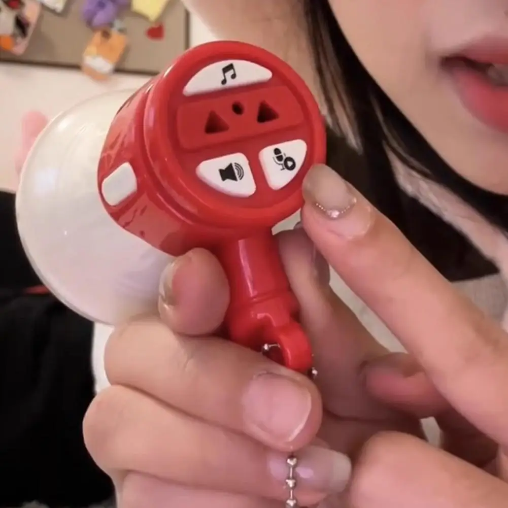 

Новинка 2025, брелок с громкоговорителем, маленький орнамент для рюкзака с динамиком, мини-усилитель для записи, ультра-маленький мегафон