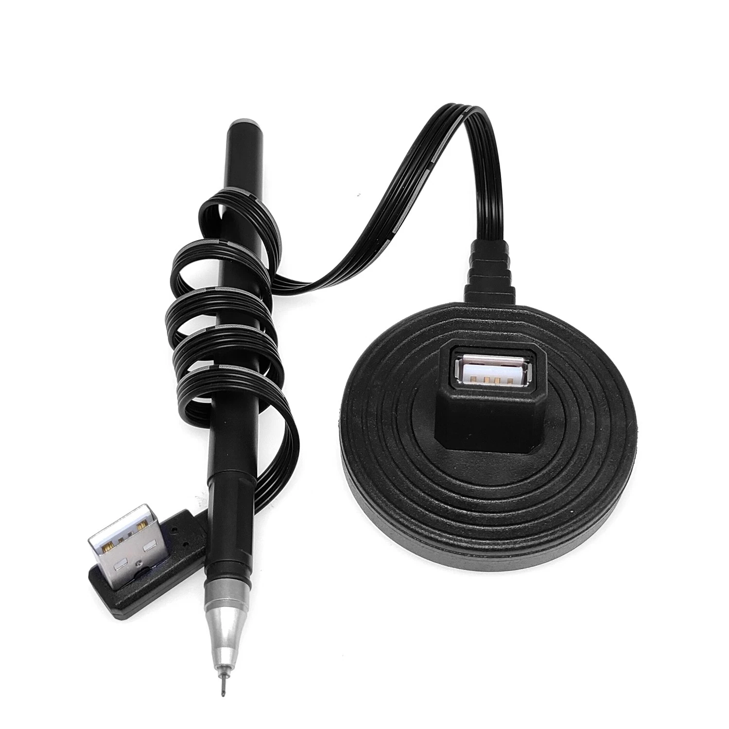 0.2M-1M 플랫 USB 2.0 연장 케이블(0.2M 베이스 호일 포함), 위, 아래, 왼쪽 및 오른쪽 각도 90도