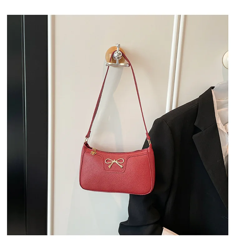 Neu eingetroffene Damen-Umhängetasche mit Schleifendesign, modische, individuelle Pendeltasche – Detail 23